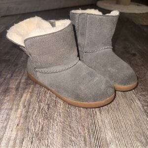 Uggs Gray Suede Fur-Lined Boots